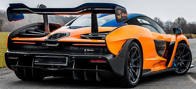 McLaren SENNA °MSO°1 OF 500°ORANGE/BLUE°++
