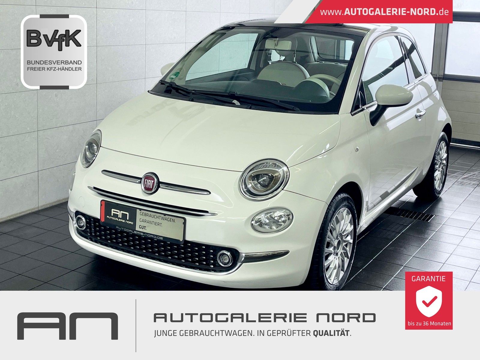 Fiat 500 500 Lounge 1.Hand+Panorama+PDC