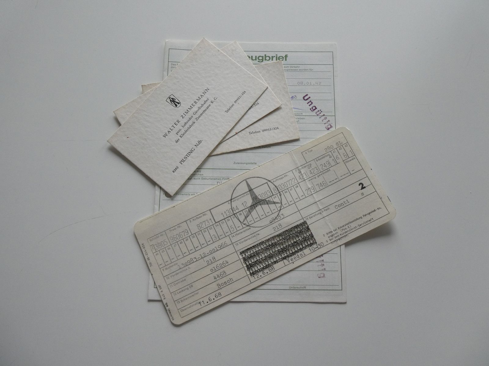 Mercedes-Benz SL 280 SL 280 Pagode, deutsche Erstauslieferung