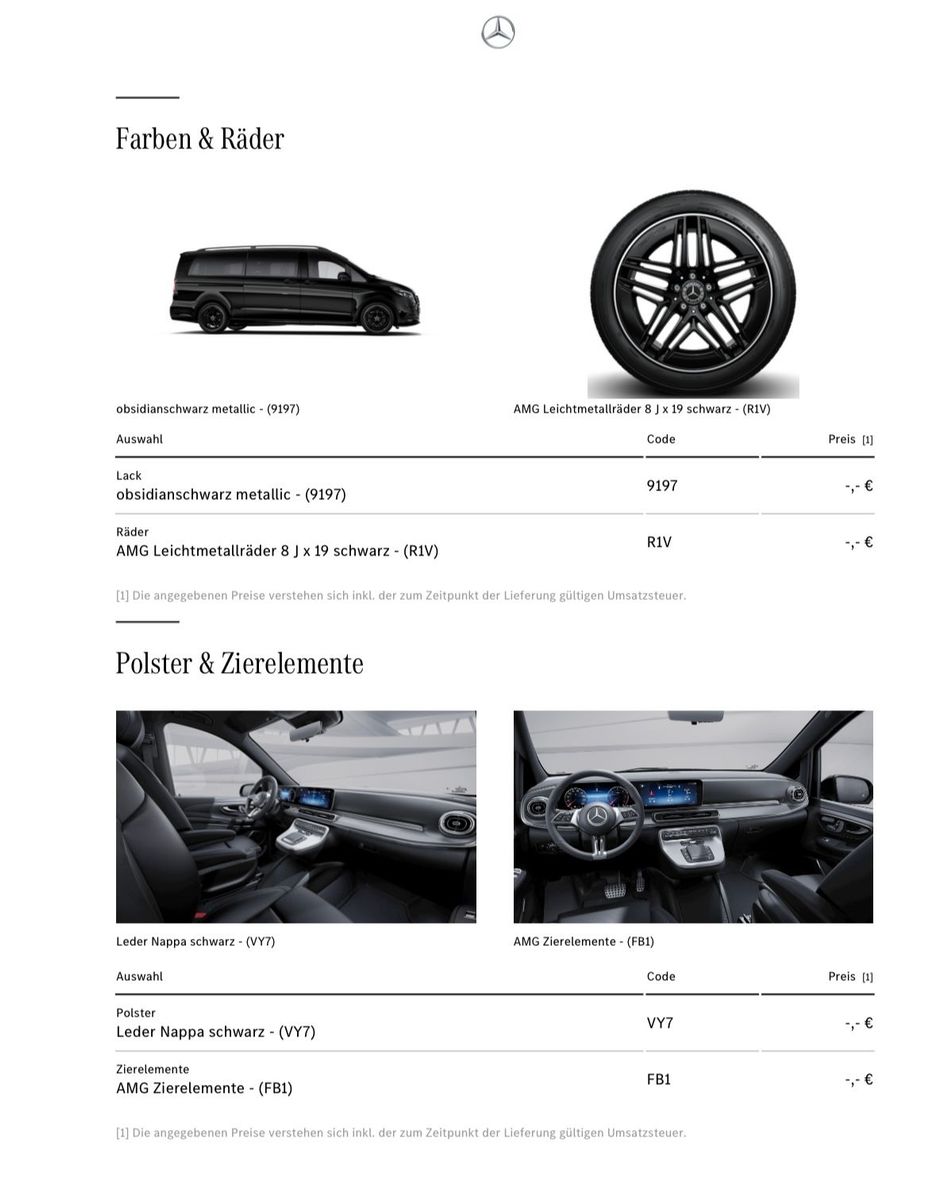 Mercedes-Benz V 300 V 300 d 4M AMG VIP EXTRALONG °2025°NETTO°