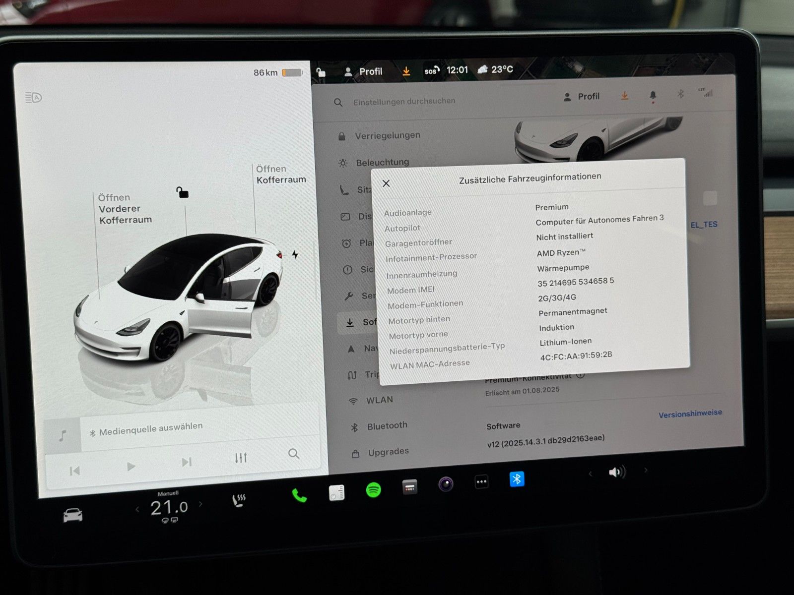 Tesla Model 3 MODEL 3 PERFORMANCE | AP3 | 20INCH | PEARL |